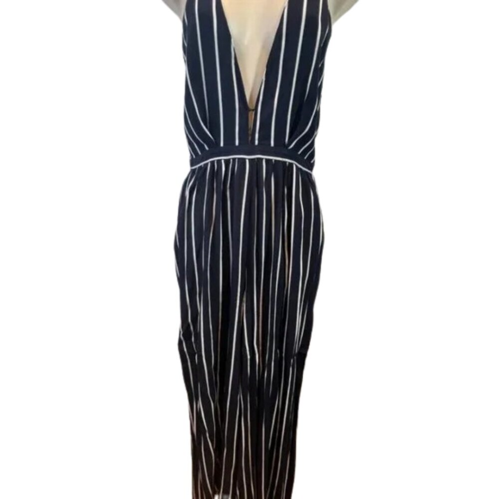 Skylar + Madison Navy Striped Jumpsuit - Small (S)